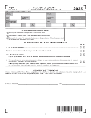 Form IT-140W Statement of Claimant