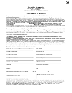 Continuing Parental Guaranty Agreement