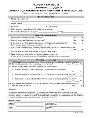 Pennsylvania Property Tax Relief Application