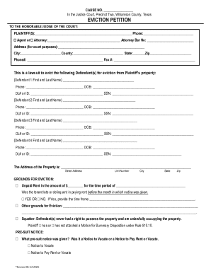 Texas Eviction Petition