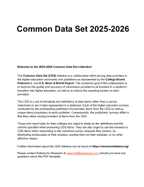 Common Data Set Form