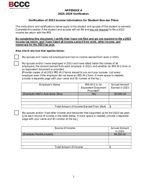 2025–2026 Verification of 2023 Income Information