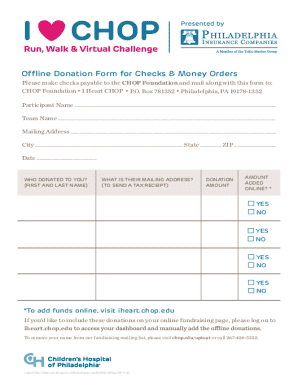 CHOP Foundation Donation Form