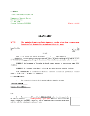 Washington State Lease Agreement