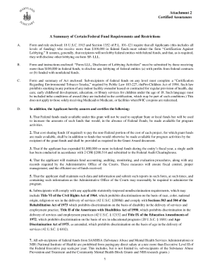 Certified Assurances for Federal Grants