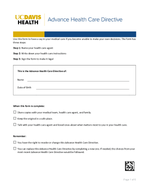 Advance Health Care Directive