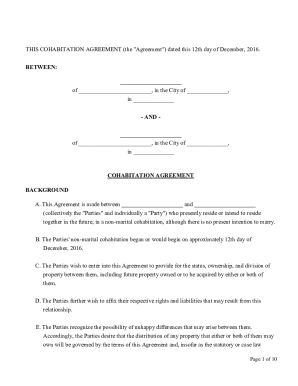 Cohabitation Agreement