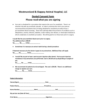 Dental Consent Form