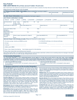Navy Federal Add Joint Owner Form