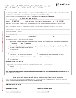 Utility Customer Data Disclosure Consent Form