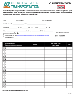 Arizona Volunteer Registration Form