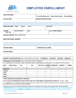 Employee Enrollment Form