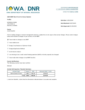 2024 Manure Management Plan Annual Update Form