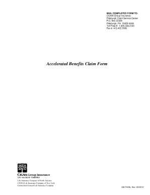 CIGNA Accelerated Benefits Claim Form