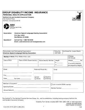 Group Disability Income Insurance Application