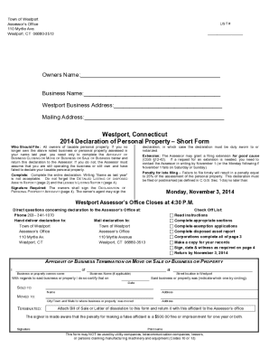 2014 Connecticut Personal Property Declaration