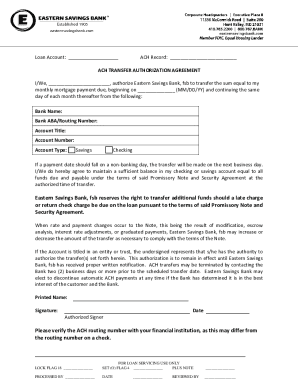 ACH Transfer Authorization Agreement