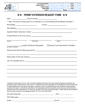 Permit Extension Request Form