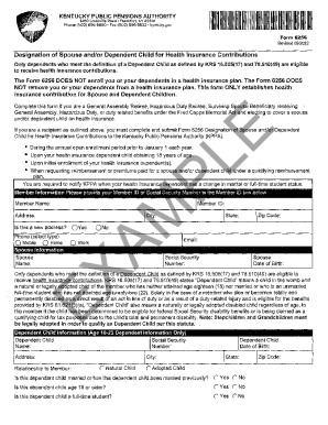 Kentucky Form 6256 Health Insurance Contribution Designation