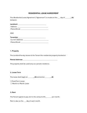 Residential Lease Agreement