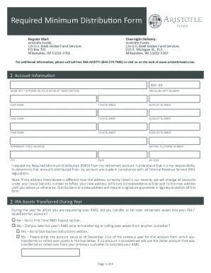 Required Minimum Distribution Form