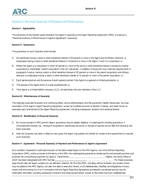 Personal Guaranty of Payment and Performance