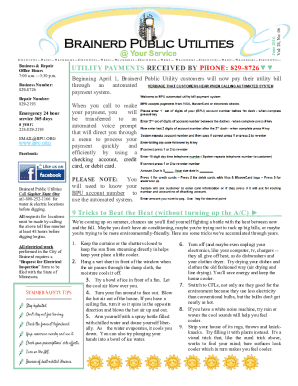 Brainerd Public Utilities Direct Payment Plan Authorization