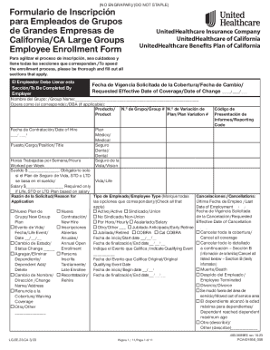 UnitedHealthcare California Employee Enrollment Form