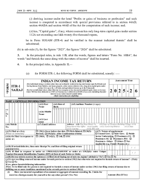 Indian Income Tax Return ITR-1 Form
