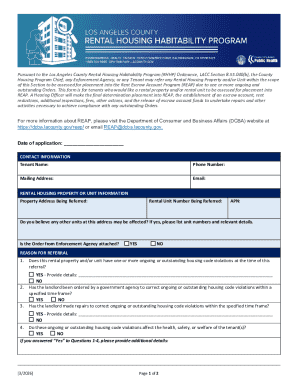 Los Angeles County REAP Assessment Form