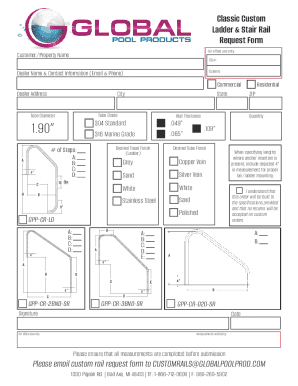 Custom Ladder and Stair Rail Request Form