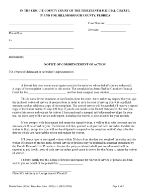 Florida Waiver of Service of Process