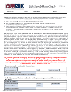 California Caregiver Authorization Affidavit