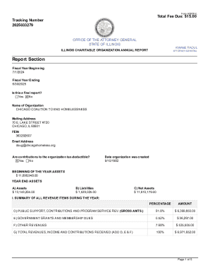 Illinois Charitable Organization Annual Report