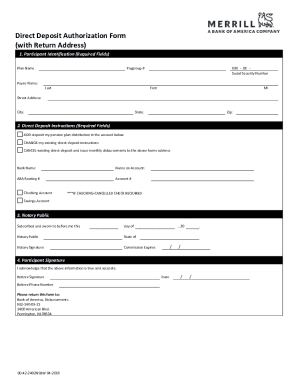 Direct Deposit Authorization Form