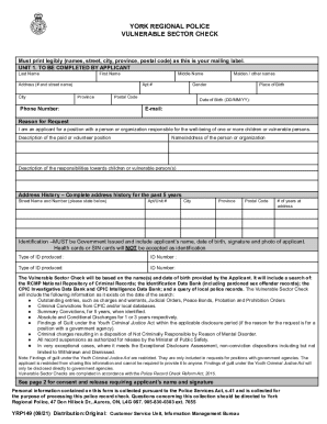 Vulnerable Sector Check Application
