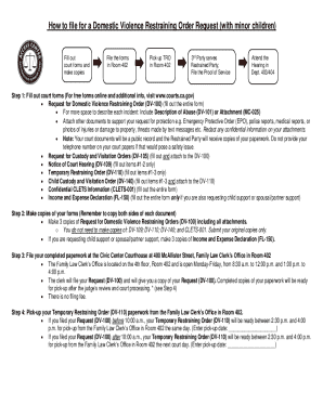 Domestic Violence Restraining Order Request with Minor Children