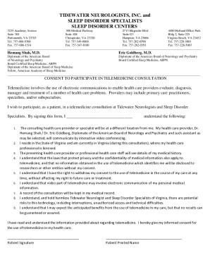 Telemedicine Consent Form