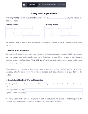 Party Wall Agreement