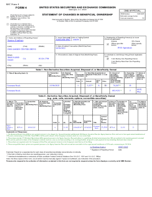 SEC Form 4 Statement of Changes in Beneficial Ownership