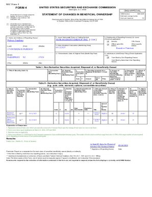 SEC Form 4 Statement of Changes in Beneficial Ownership