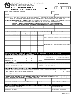 Missouri Notice of Commencement/Termination of Compensation