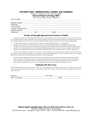 IS&T Copyright Agreement Form