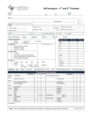 OB Sonogram – 2nd and 3rd Trimester