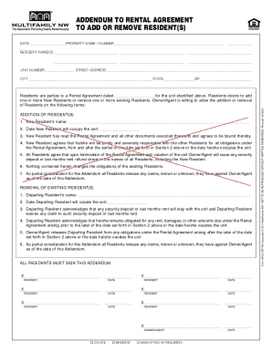 Addendum to Rental Agreement