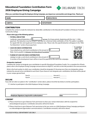 Educational Foundation Contribution Form