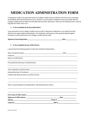Medication Administration Form