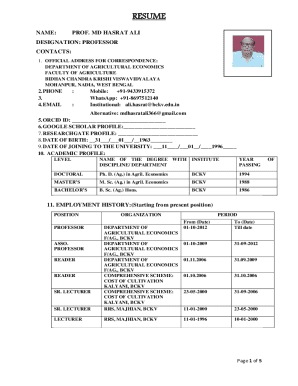 Academic Resume Template