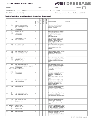 7-Year-Old Horses Dressage Test