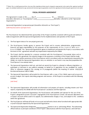 Fiscal Sponsor Agreement